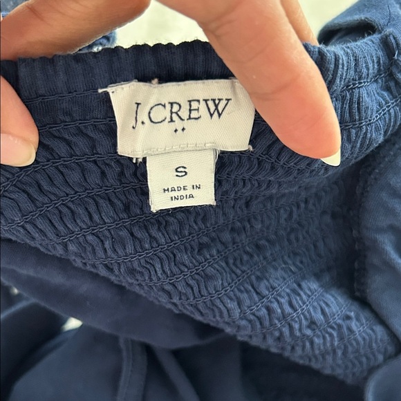 J.Crew Eyelet Knit Midi Dress Navy Blue, Size Small - Picture 8 of 11